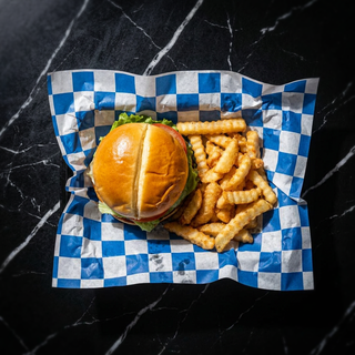 1/3rd Pound Bacon Cheeseburger with Crinkle Fries