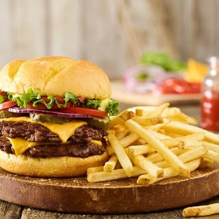 1/3rd Pound Cheeseburger with Crinkle Fries